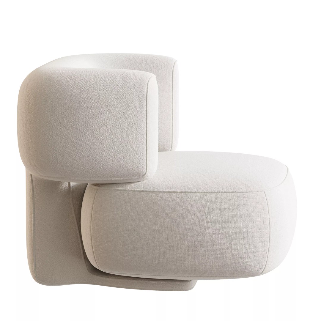 Litho Lounge Chair 3D Model – Contemporary Designer Furniture, FBX, OBJ - View 4