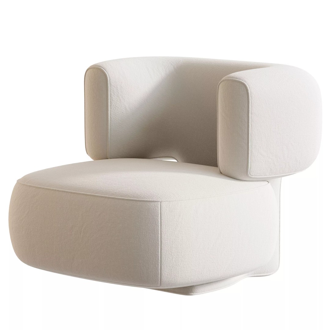 Litho Lounge Chair 3D Model – Contemporary Designer Furniture, FBX, OBJ - View 5