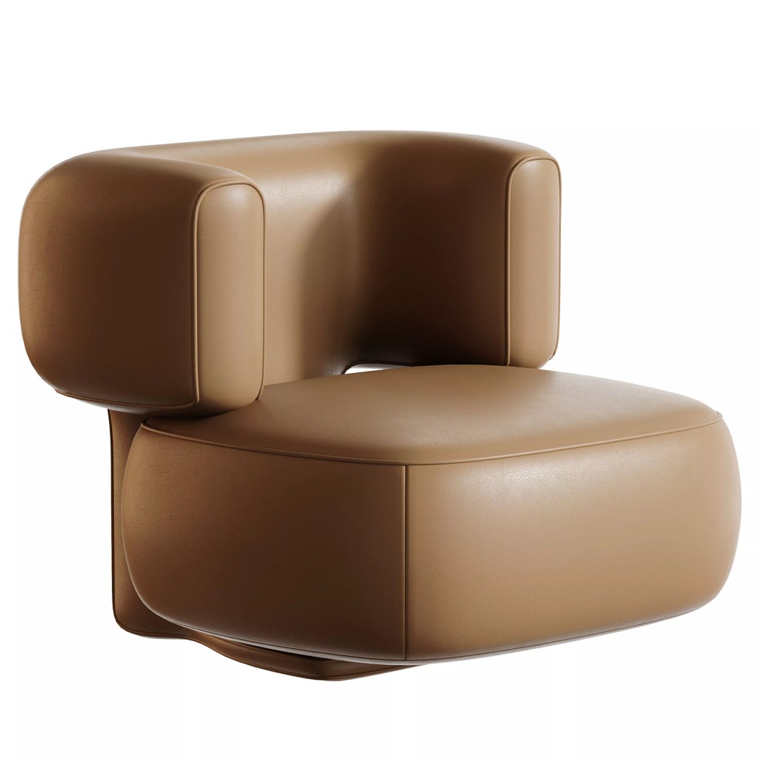 Litho Lounge Chair 3D Model – Contemporary Designer Furniture, FBX, OBJ - View 6