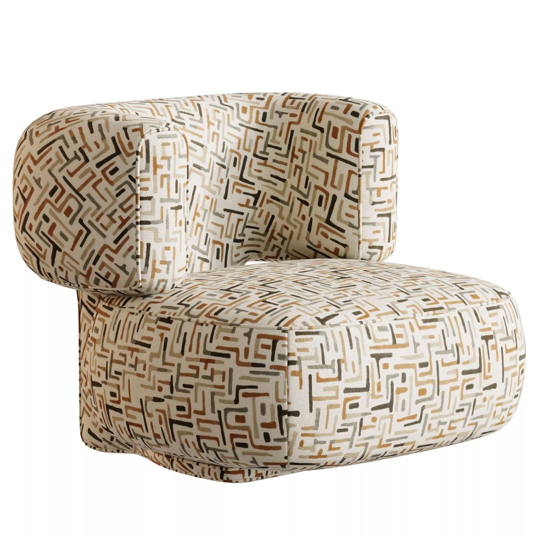 Litho Lounge Chair 3D Model – Contemporary Designer Furniture, FBX, OBJ - View 8