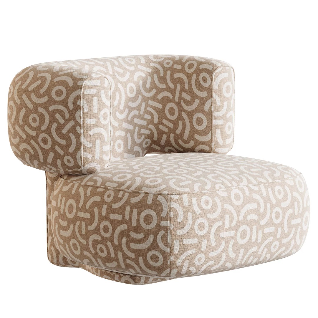 Litho Lounge Chair 3D Model – Contemporary Designer Furniture, FBX, OBJ - View 9