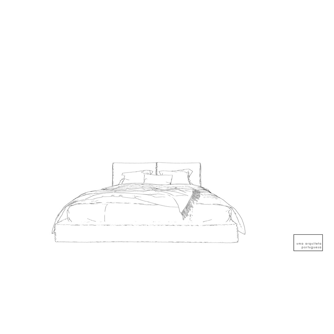 Double Bed 3D Model – Modern Fabric & Wood, Game Ready, FBX - View 8