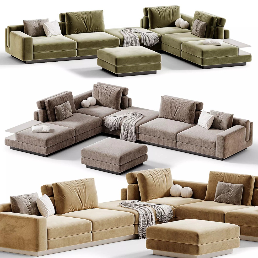 Meta Modular Sofa 3D Model – Modern Furniture Design, OBJ & 3Ds Max - View 5
