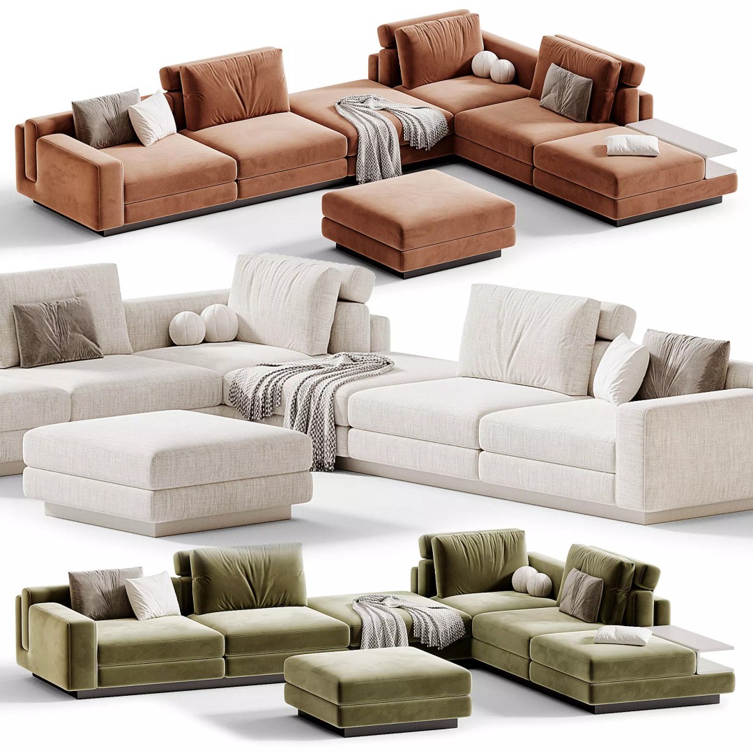 Meta Modular Sofa 3D Model – Modern Furniture Design, OBJ & 3Ds Max - View 6