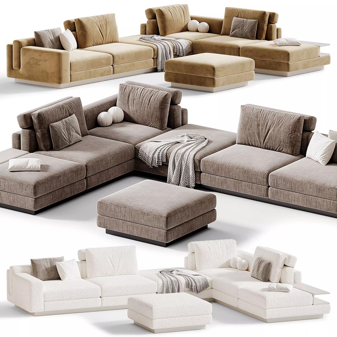 Meta Modular Sofa 3D Model – Modern Furniture Design, OBJ & 3Ds Max - View 7
