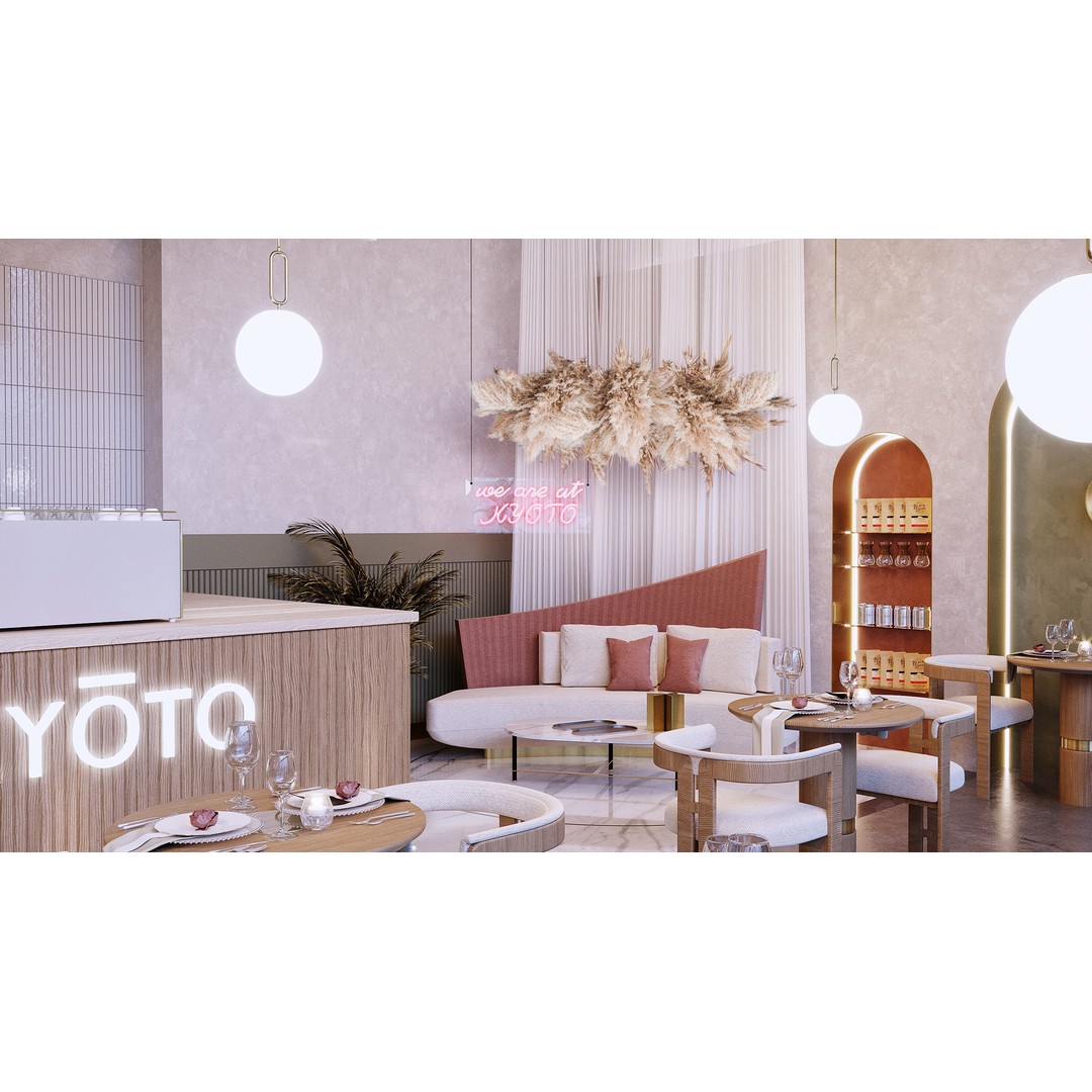 Modern Restaurant 3D Model – Elegant Interior Design, FBX & OBJ - View 7