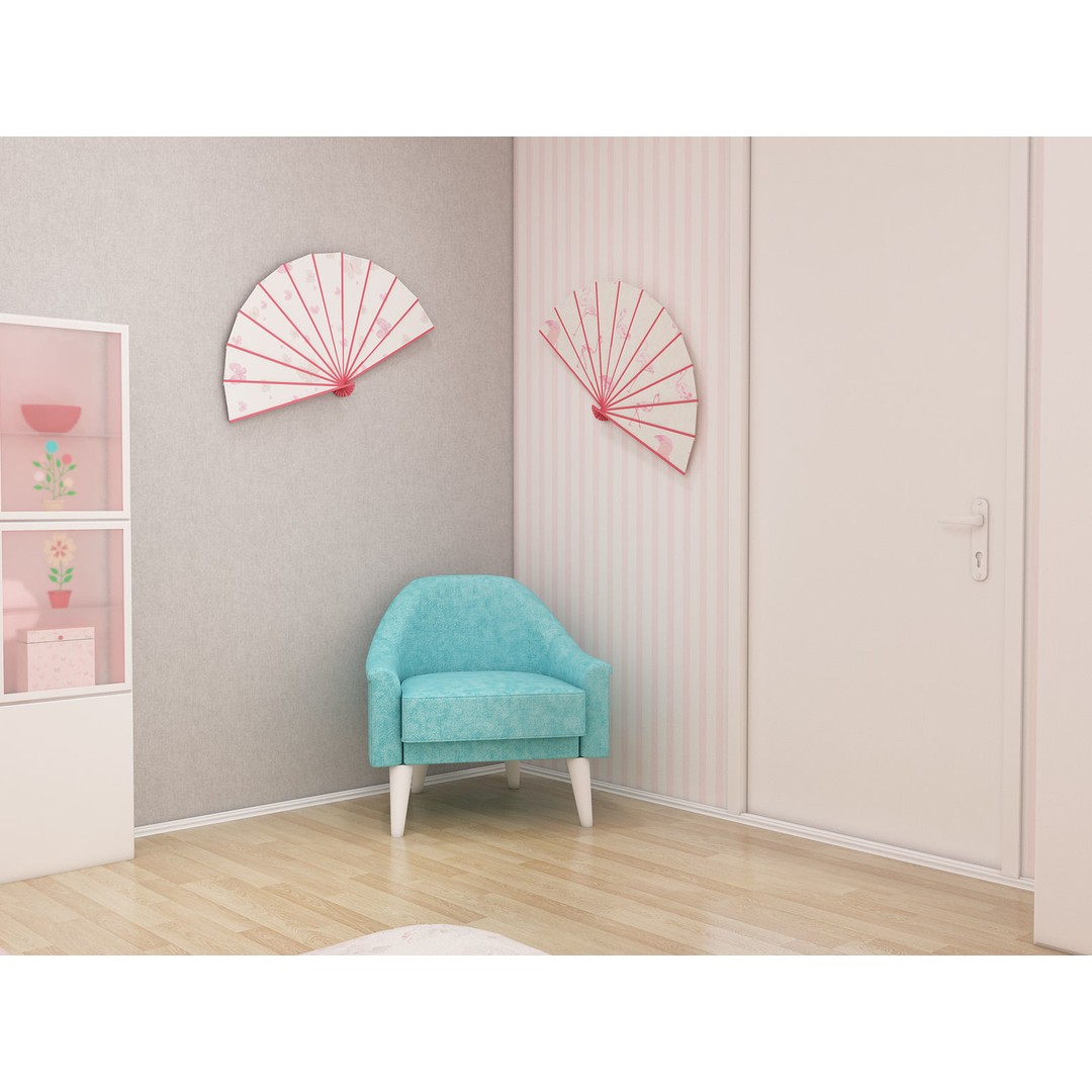 Girls Bedroom 3D Model – Realistic Interior Design, FBX, Blender - View 11