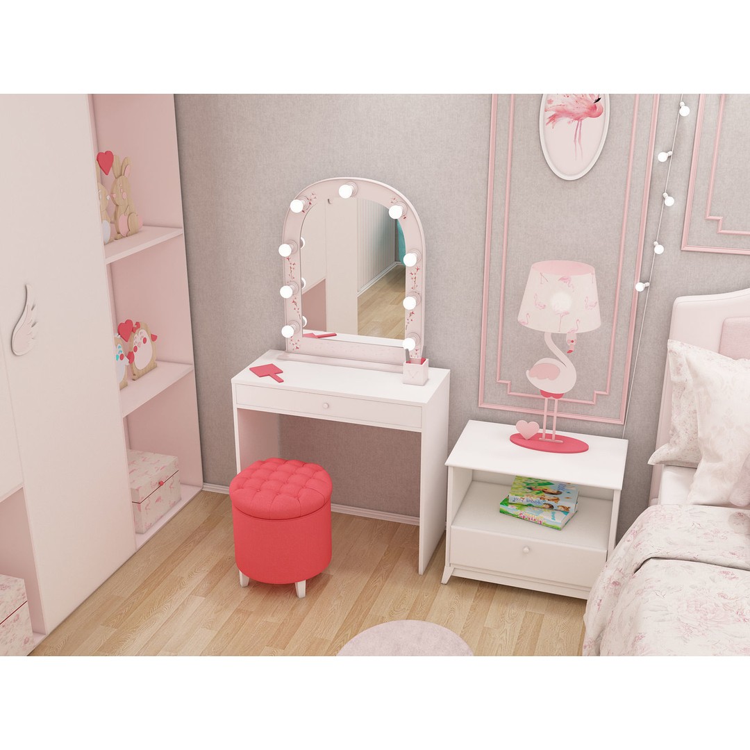Girls Bedroom 3D Model – Realistic Interior Design, FBX, Blender - View 17