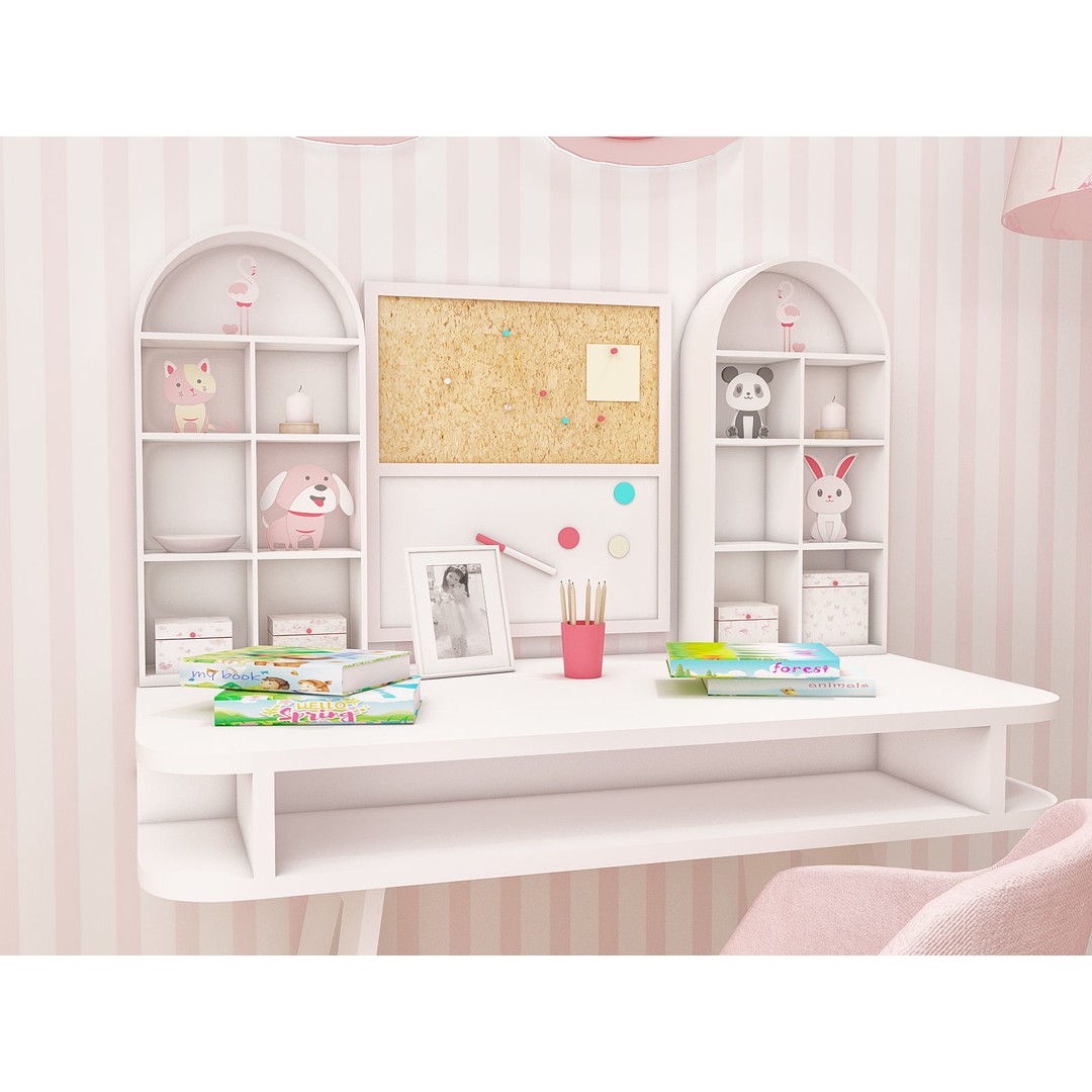 Girls Bedroom 3D Model – Realistic Interior Design, FBX, Blender - View 18