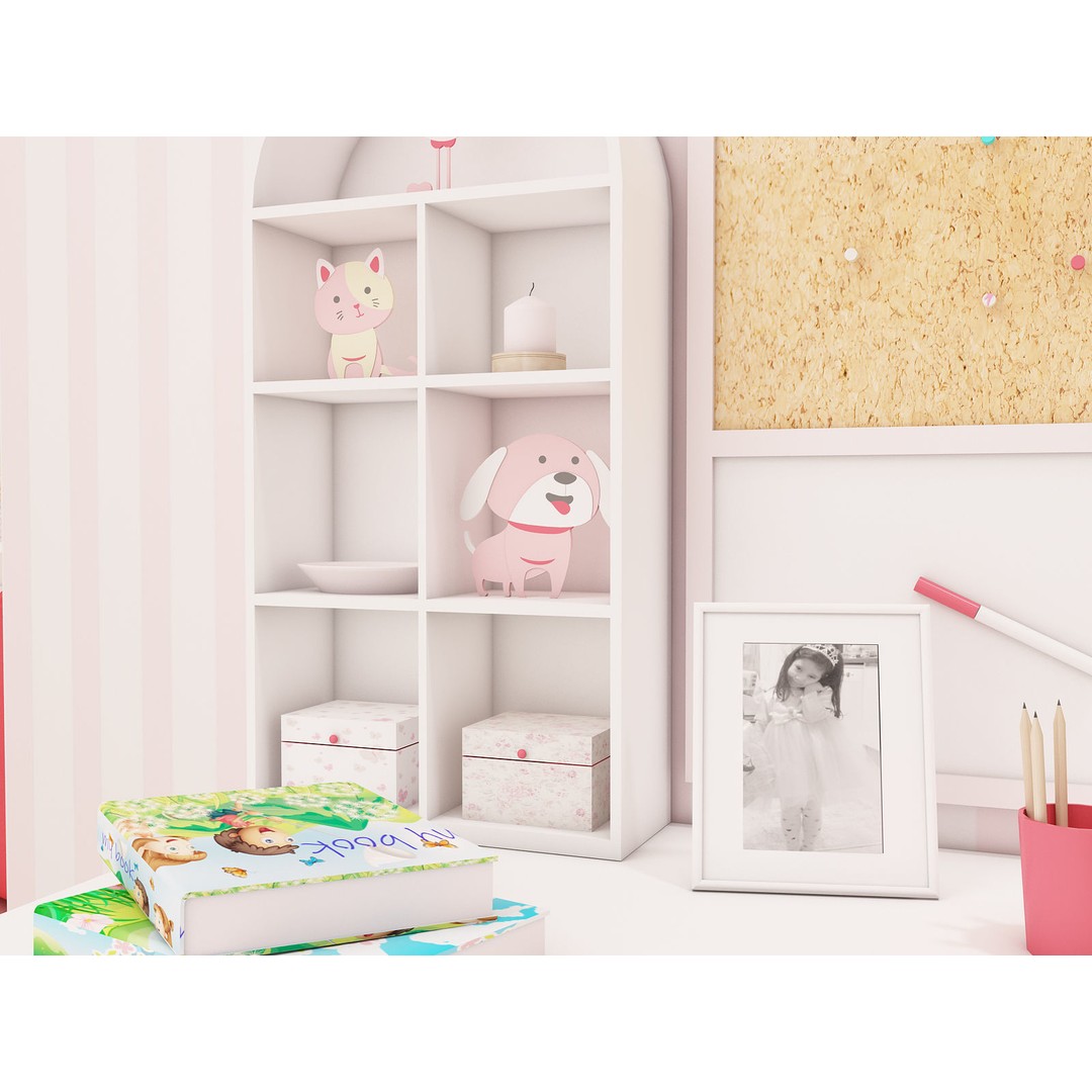 Girls Bedroom 3D Model – Realistic Interior Design, FBX, Blender - View 20
