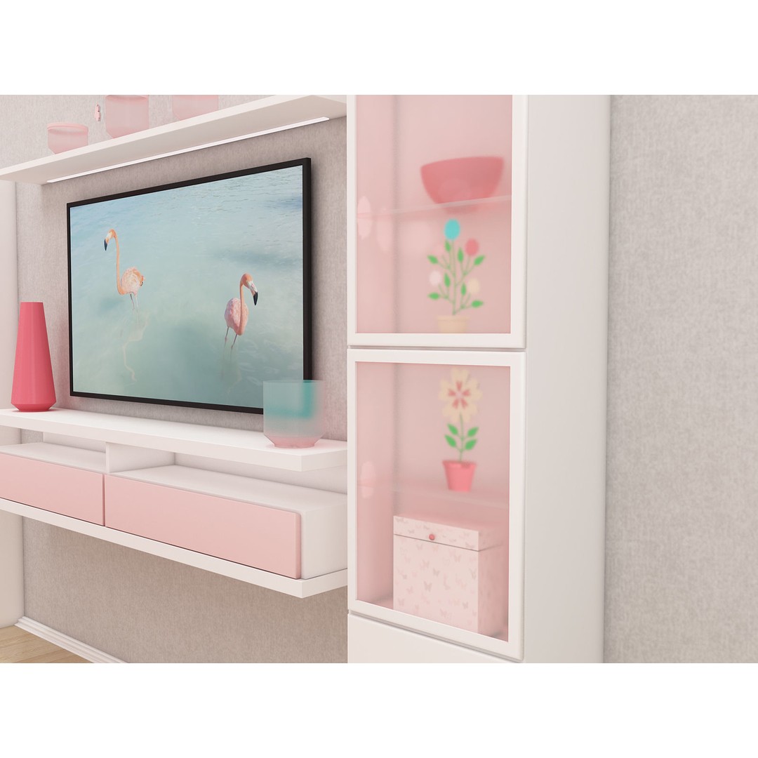 Girls Bedroom 3D Model – Realistic Interior Design, FBX, Blender - View 23