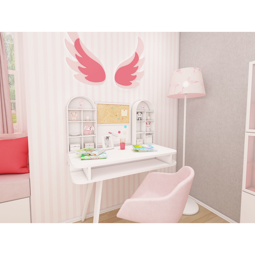 Girls Bedroom 3D Model – Realistic Interior Design, FBX, Blender - View 8