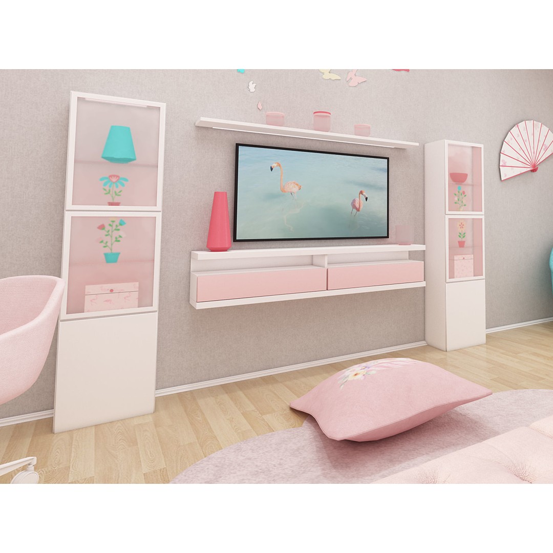 Girls Bedroom 3D Model – Realistic Interior Design, FBX, Blender - View 9