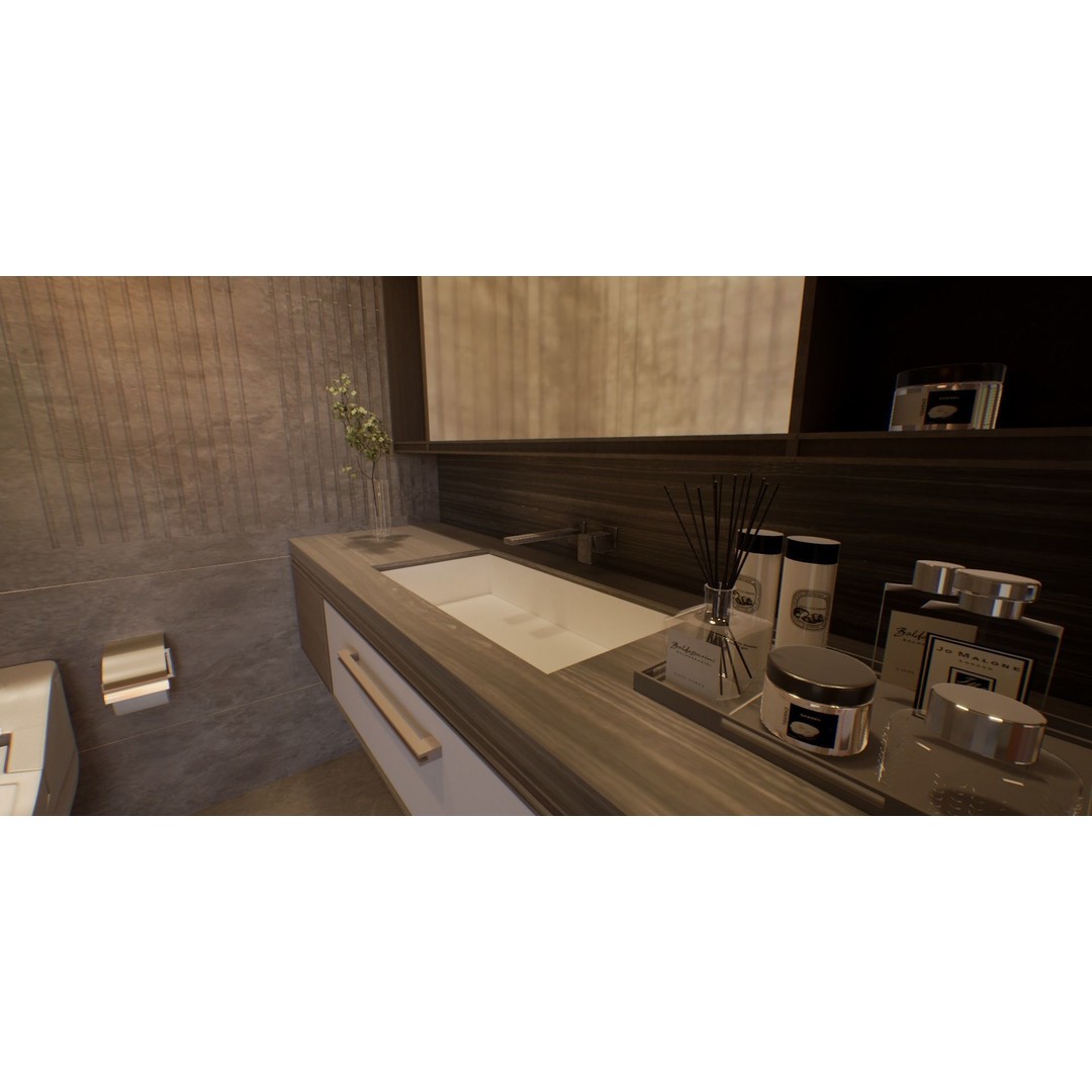 VR Apartment 3D Model – Low Poly Unreal Engine Showroom, PBR - View 24