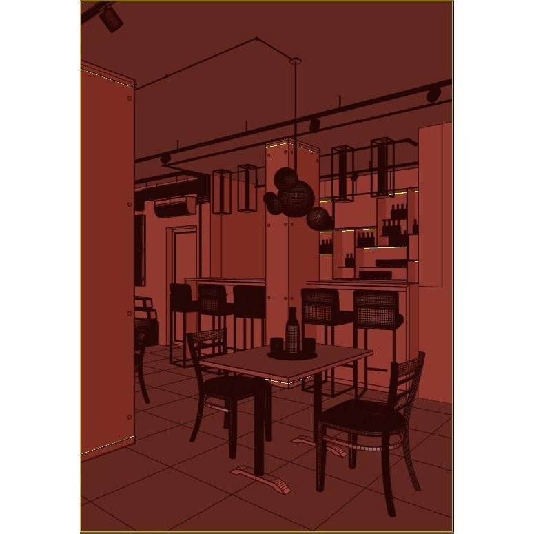 Realistic Interior Scene 3D Model – Hyperrealistic Design, FBX, OBJ - View 13