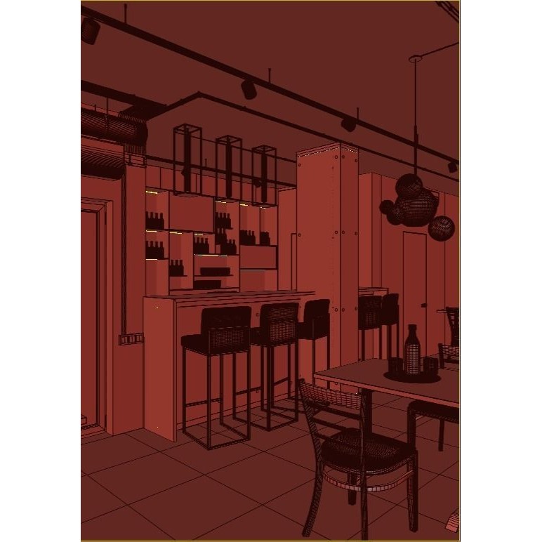 Realistic Interior Scene 3D Model – Hyperrealistic Design, FBX, OBJ - View 14
