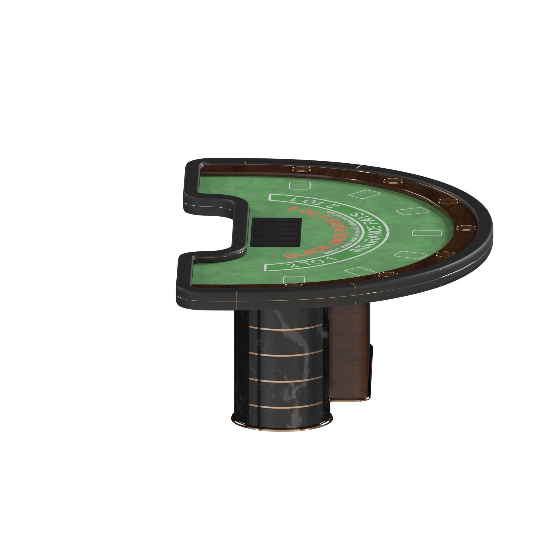 Casino Blackjack Table - Game-Ready 3D Model - View 13