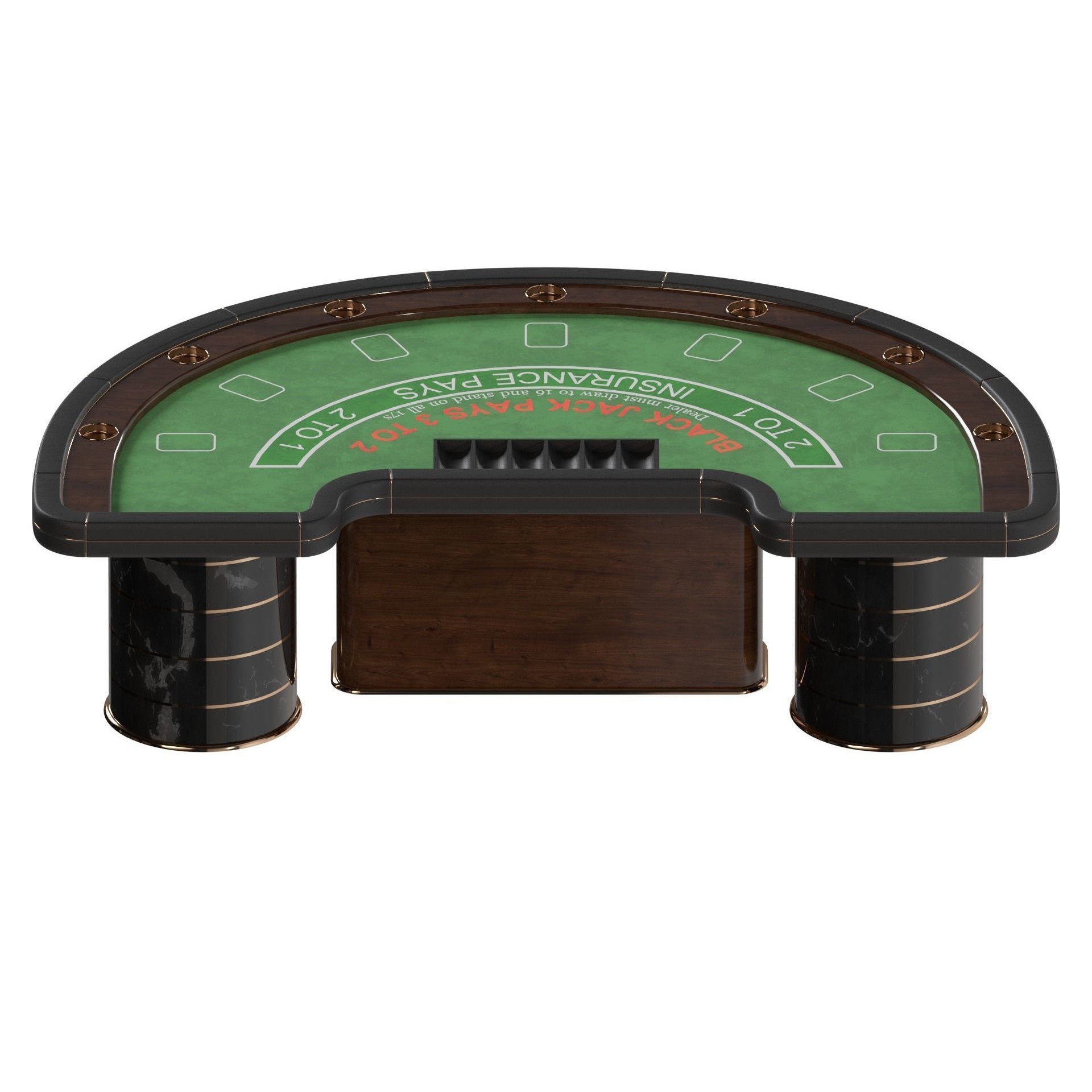 Casino Blackjack Table - Game-Ready 3D Model - View 16