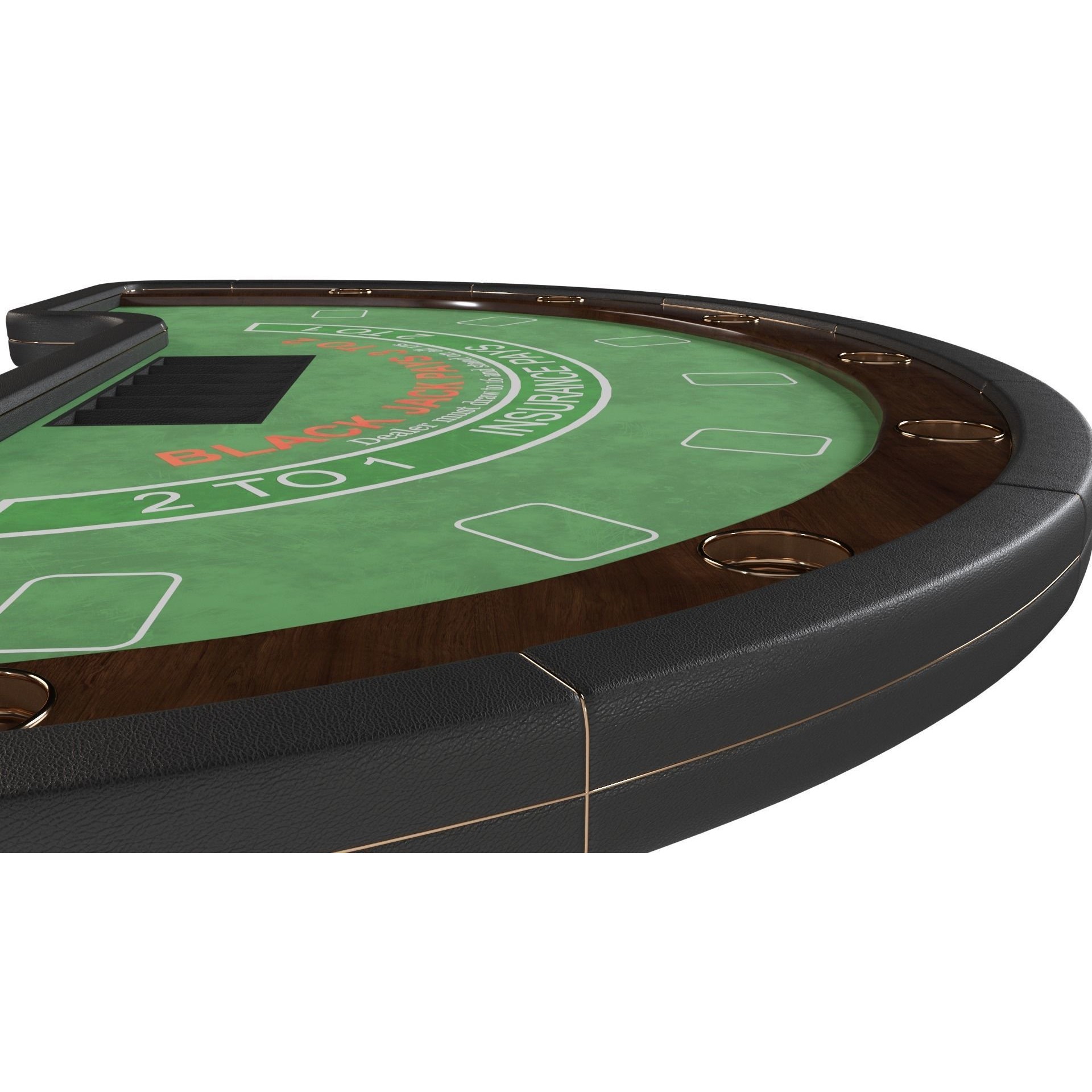 Casino Blackjack Table - Game-Ready 3D Model - View 17
