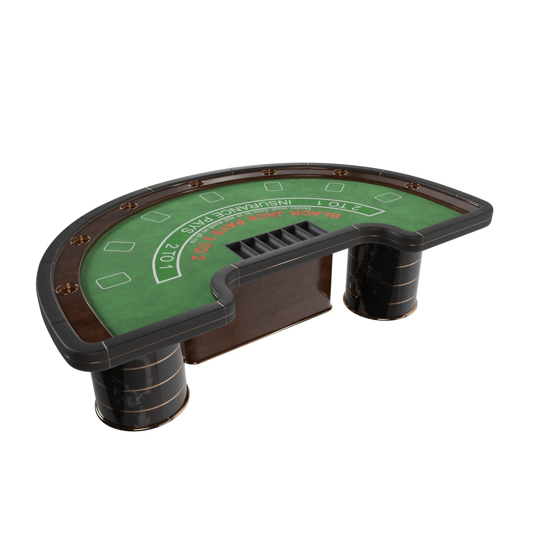 Casino Blackjack Table - Game-Ready 3D Model - View 21