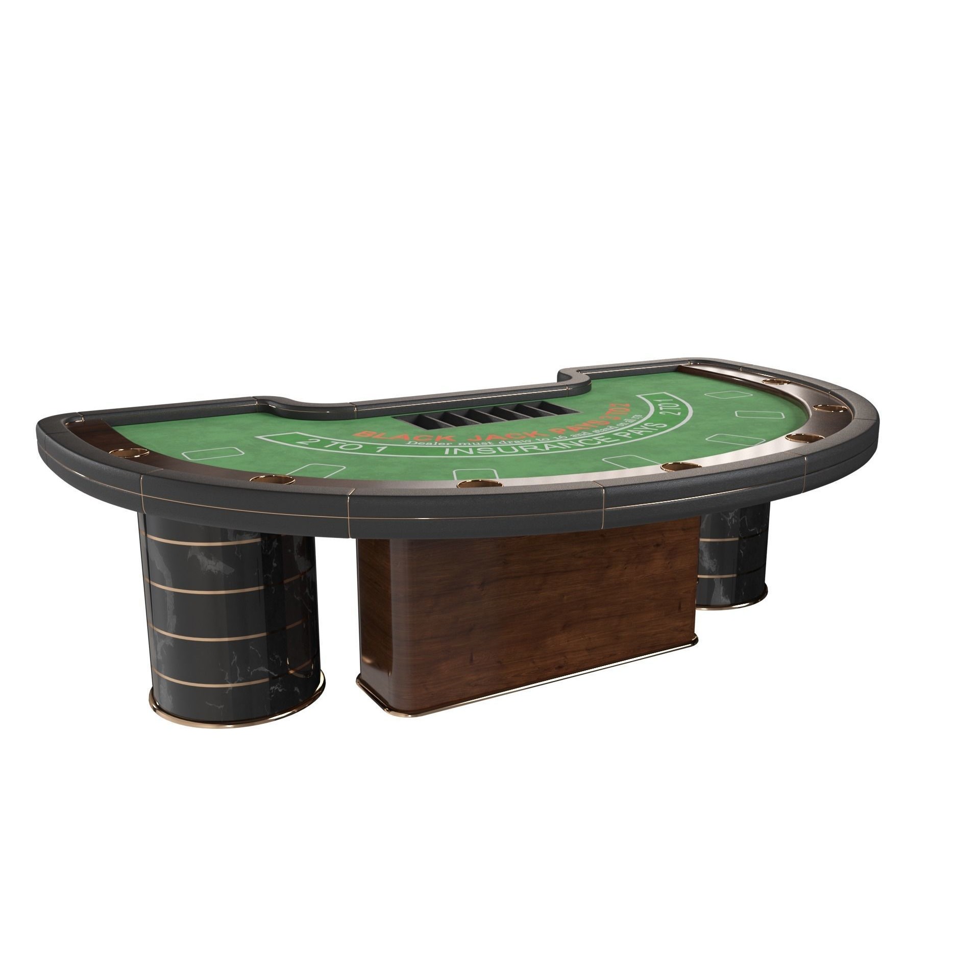 Casino Blackjack Table - Game-Ready 3D Model - View 24