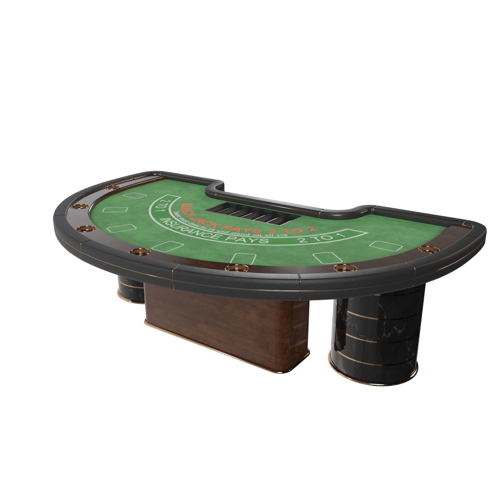 Casino Blackjack Table - Game-Ready 3D Model - View 25