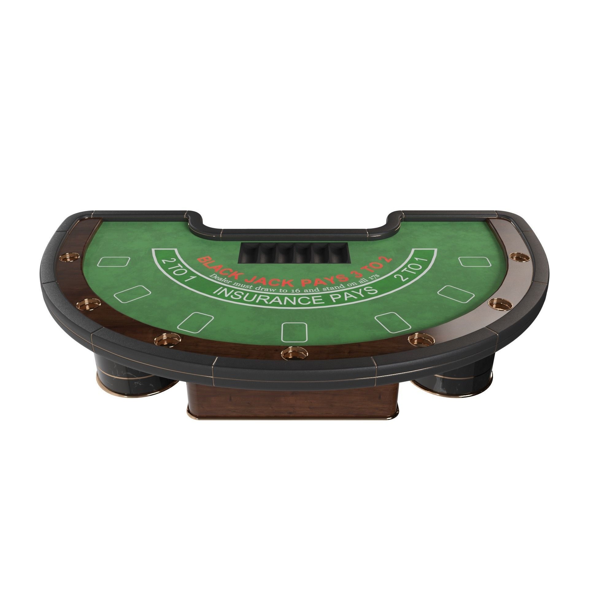 Casino Blackjack Table - Game-Ready 3D Model - View 29