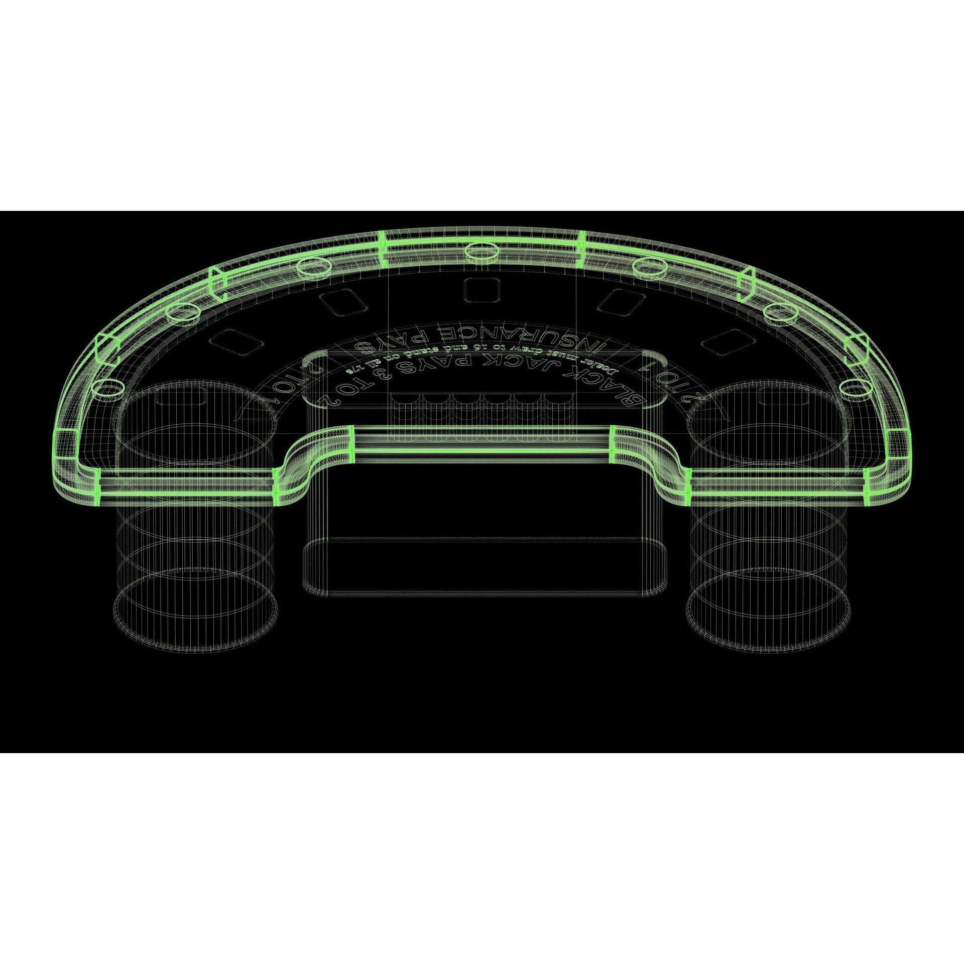 Casino Blackjack Table - Game-Ready 3D Model - View 32