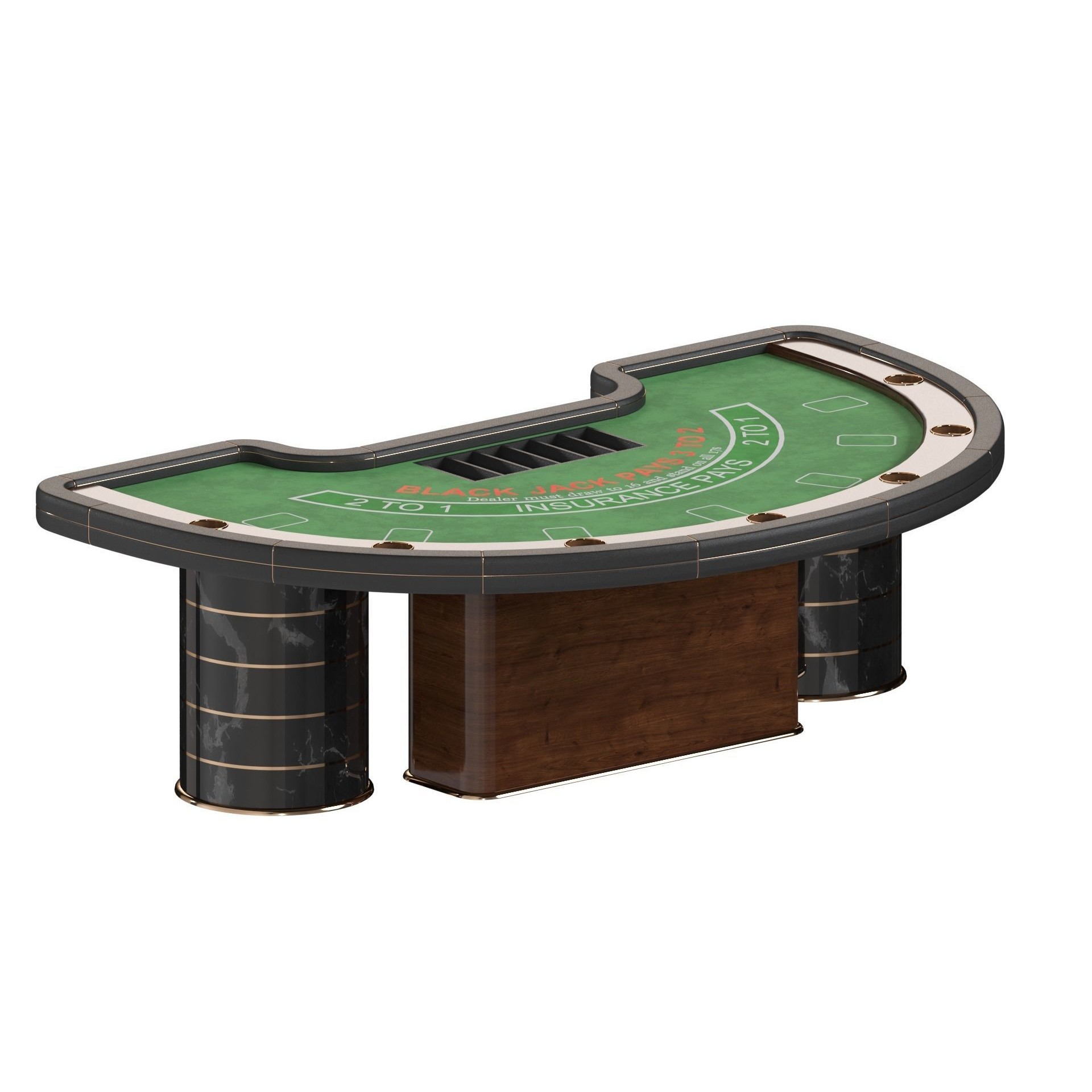 Casino Blackjack Table - Game-Ready 3D Model - View 9