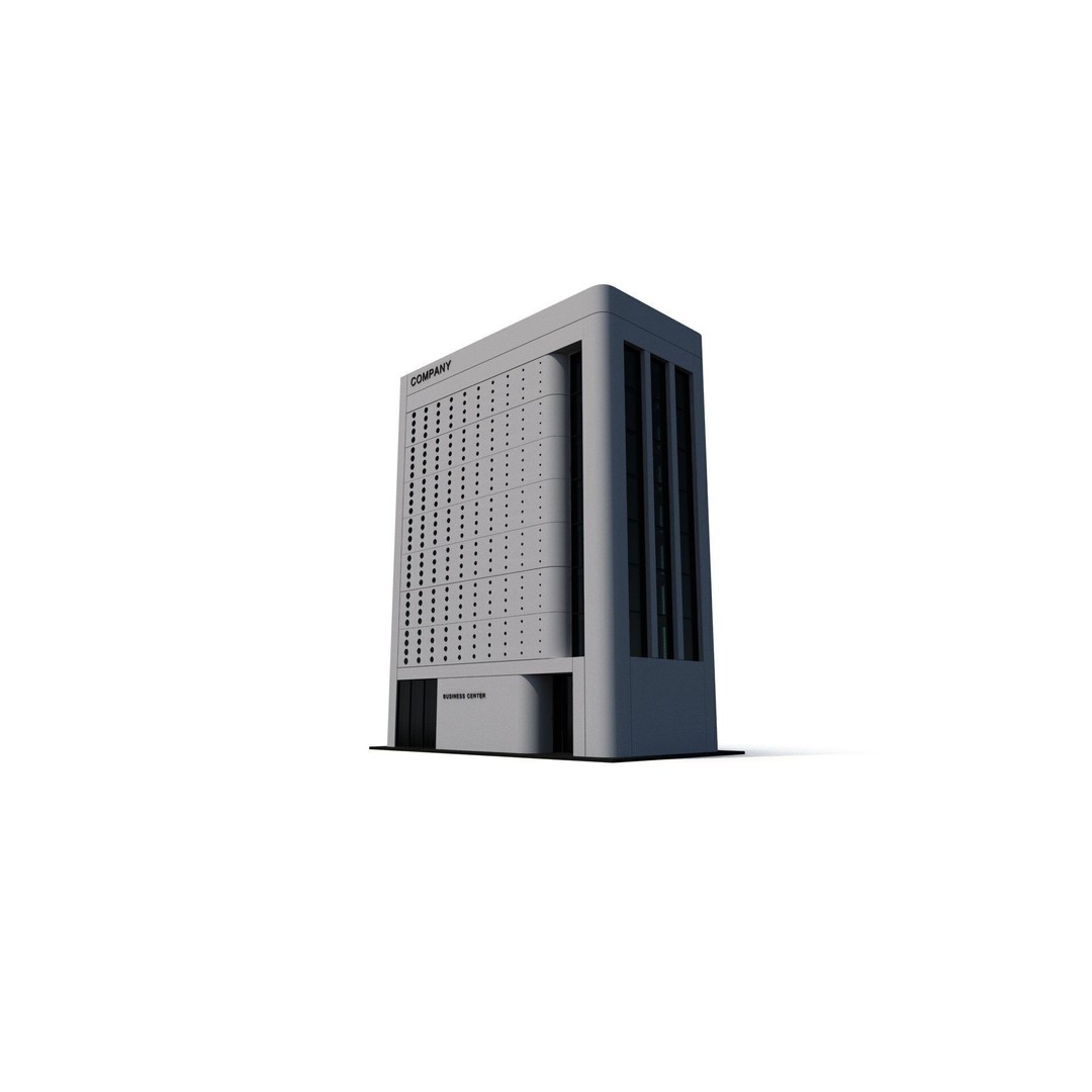 Building 3D Model – Low Poly Exterior Asset, FBX, OBJ - View 11