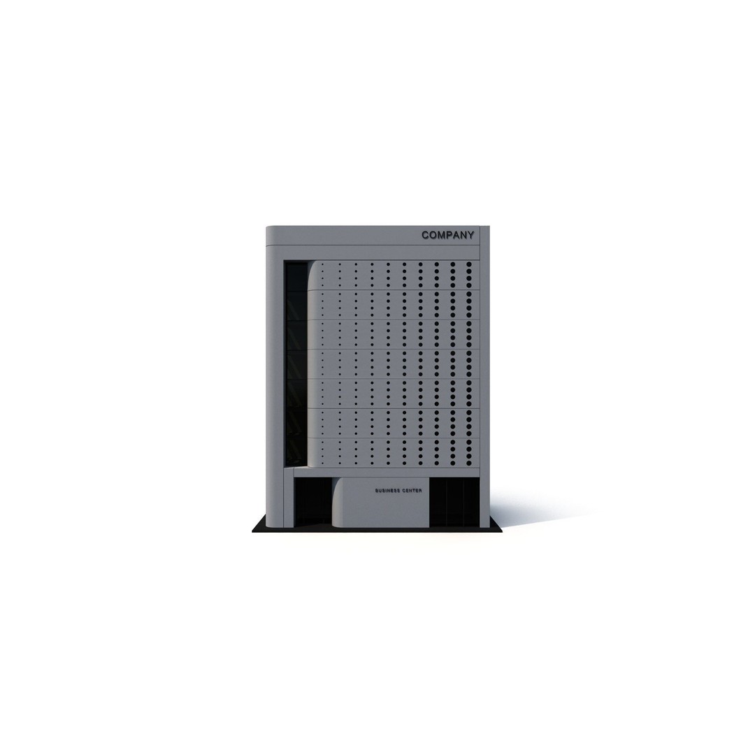 Building 3D Model – Low Poly Exterior Asset, FBX, OBJ - View 12
