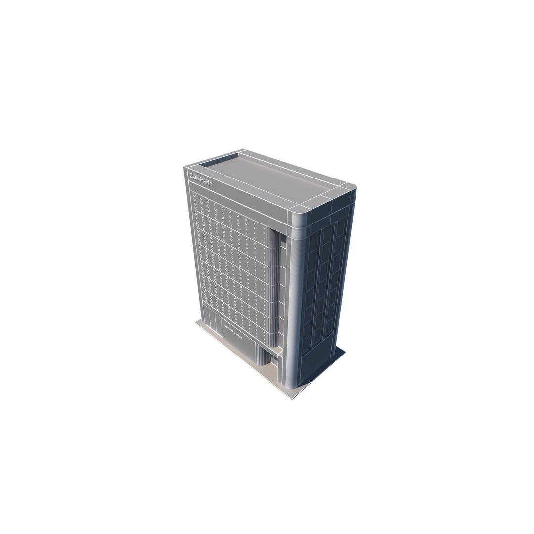 Building 3D Model – Low Poly Exterior Asset, FBX, OBJ - View 13