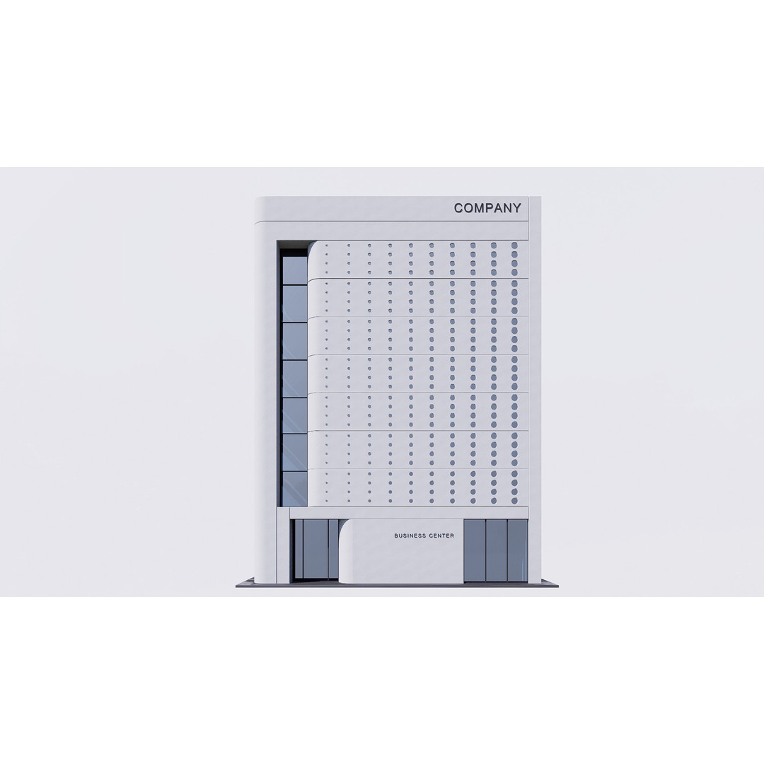 Building 3D Model – Low Poly Exterior Asset, FBX, OBJ - View 5