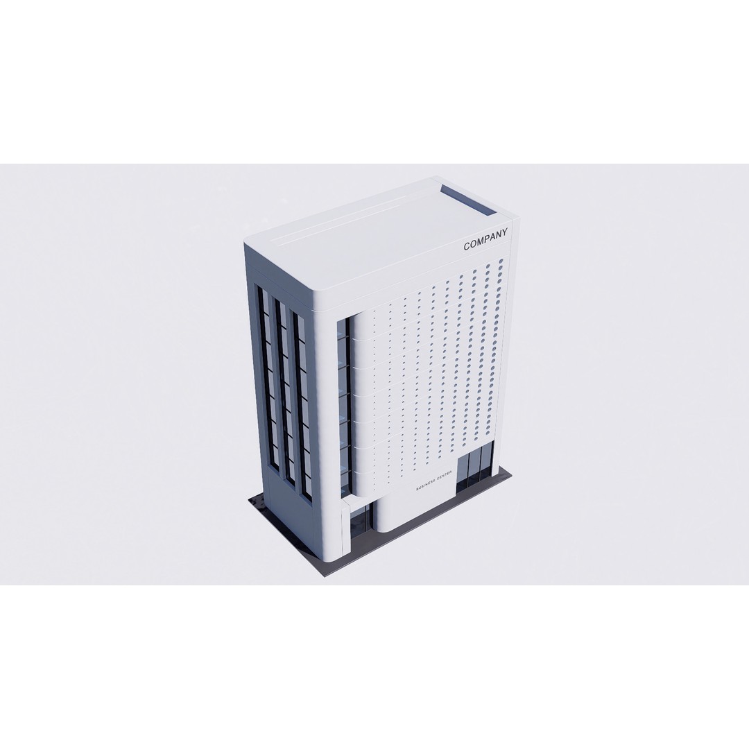 Building 3D Model – Low Poly Exterior Asset, FBX, OBJ - View 6