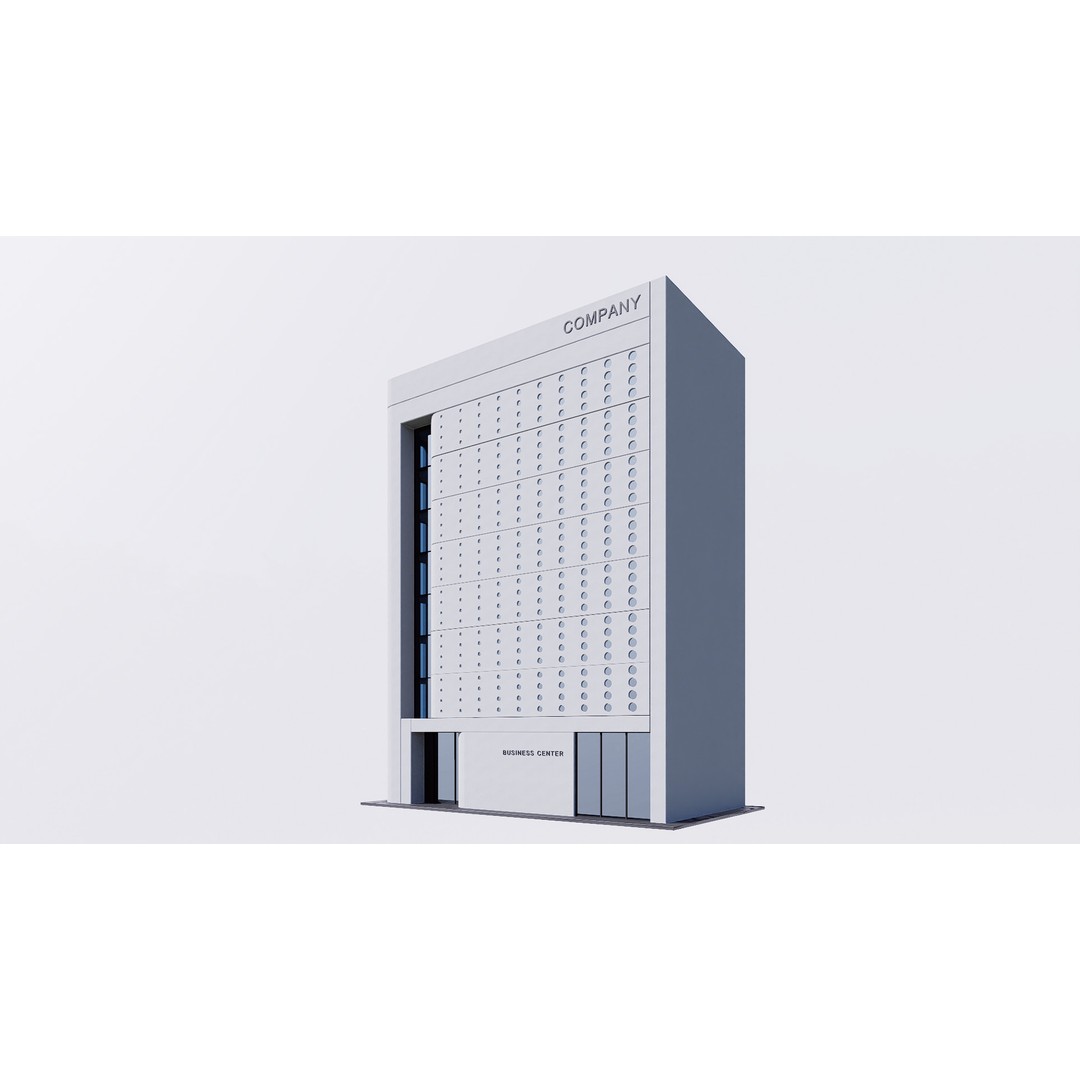 Building 3D Model – Low Poly Exterior Asset, FBX, OBJ - View 7