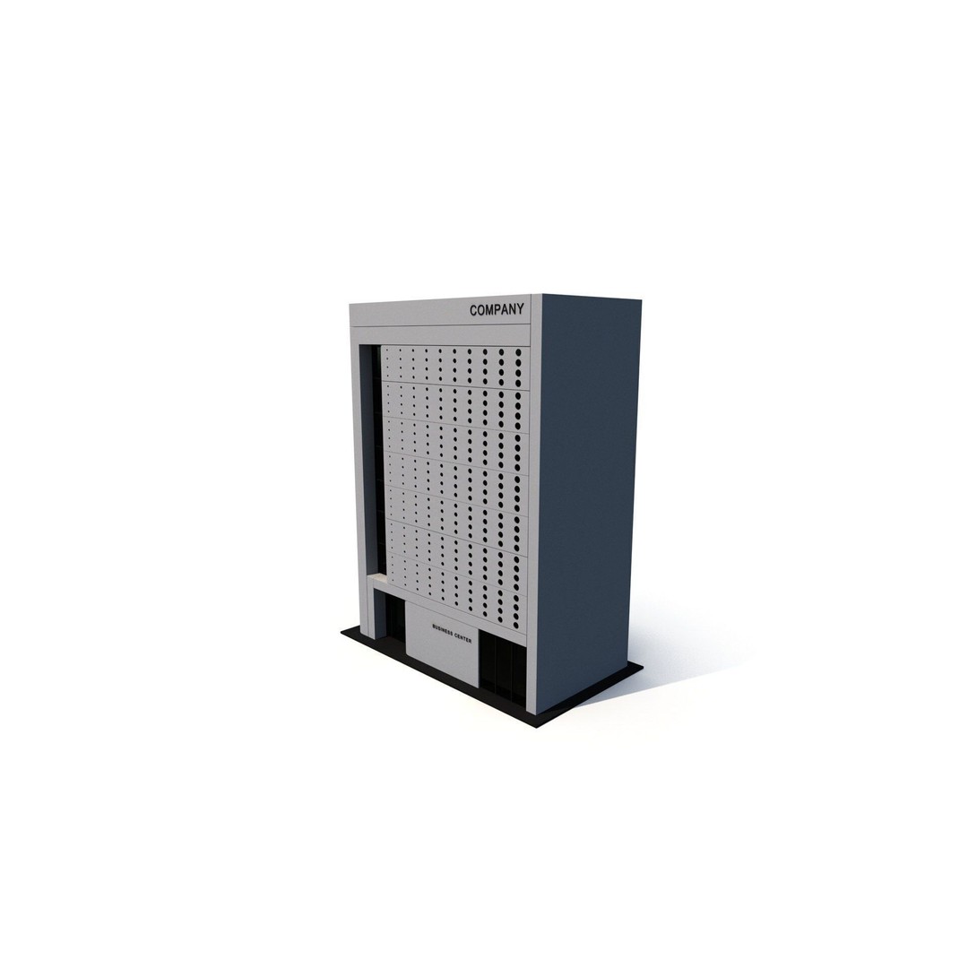Building 3D Model – Low Poly Exterior Asset, FBX, OBJ - View 9