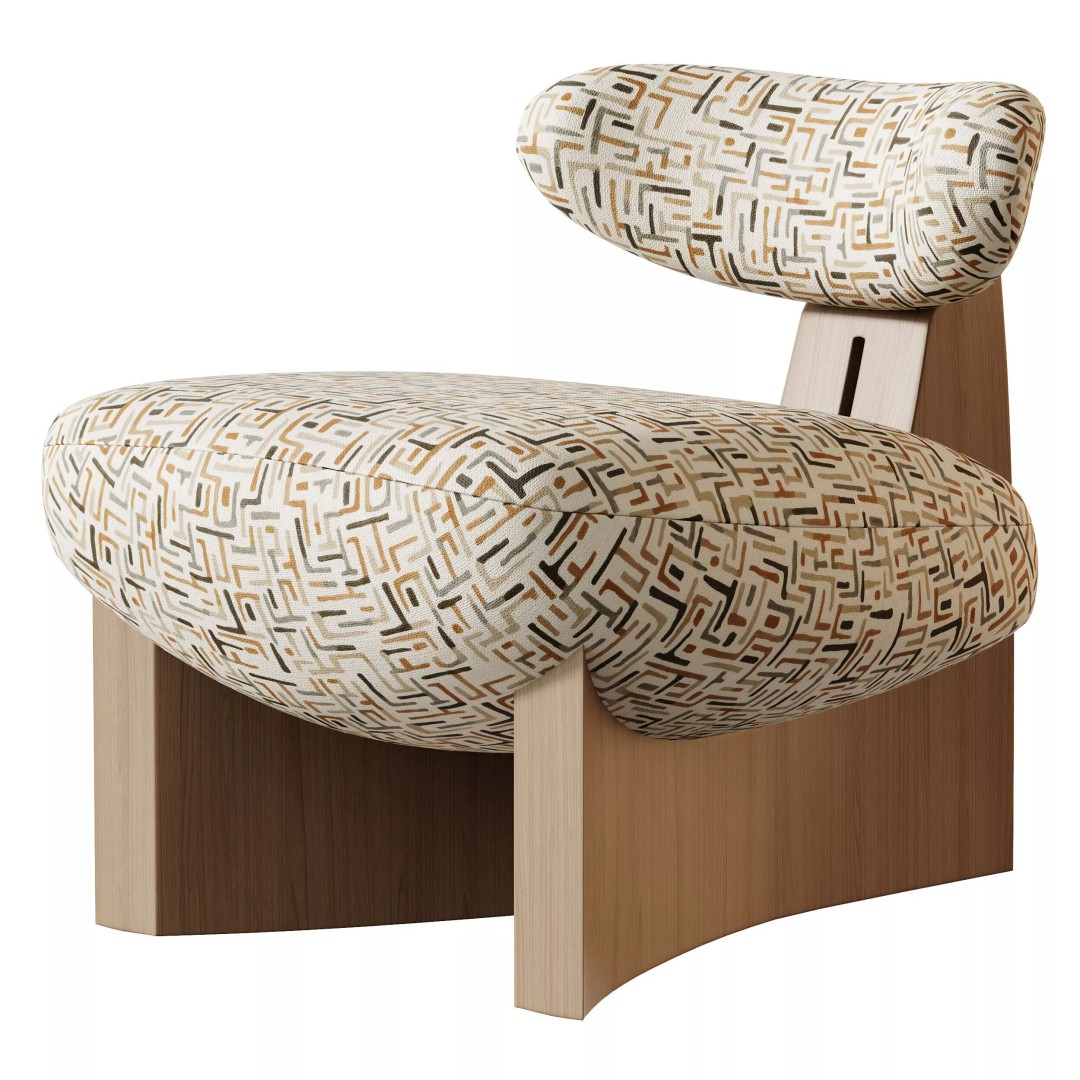 GOBI Armchair 3D Model – Modern Designer Chair, FBX & OBJ - View 10