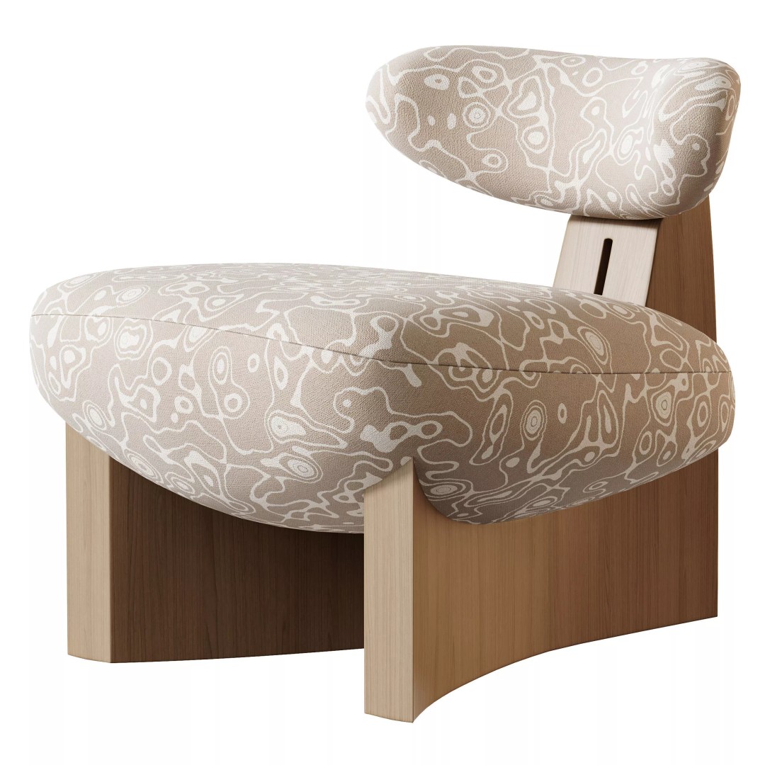 GOBI Armchair 3D Model – Modern Designer Chair, FBX & OBJ - View 11
