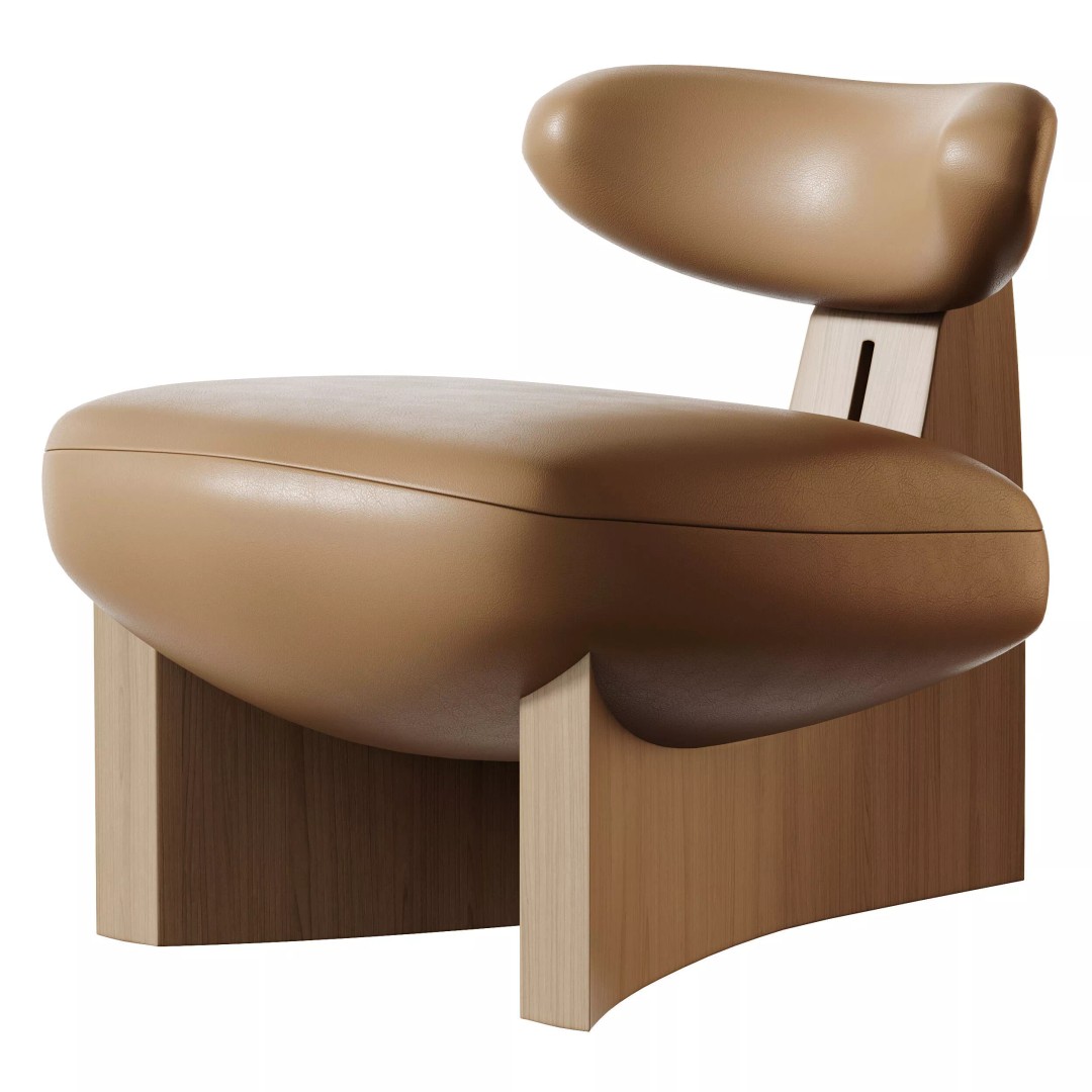 GOBI Armchair 3D Model – Modern Designer Chair, FBX & OBJ - View 12