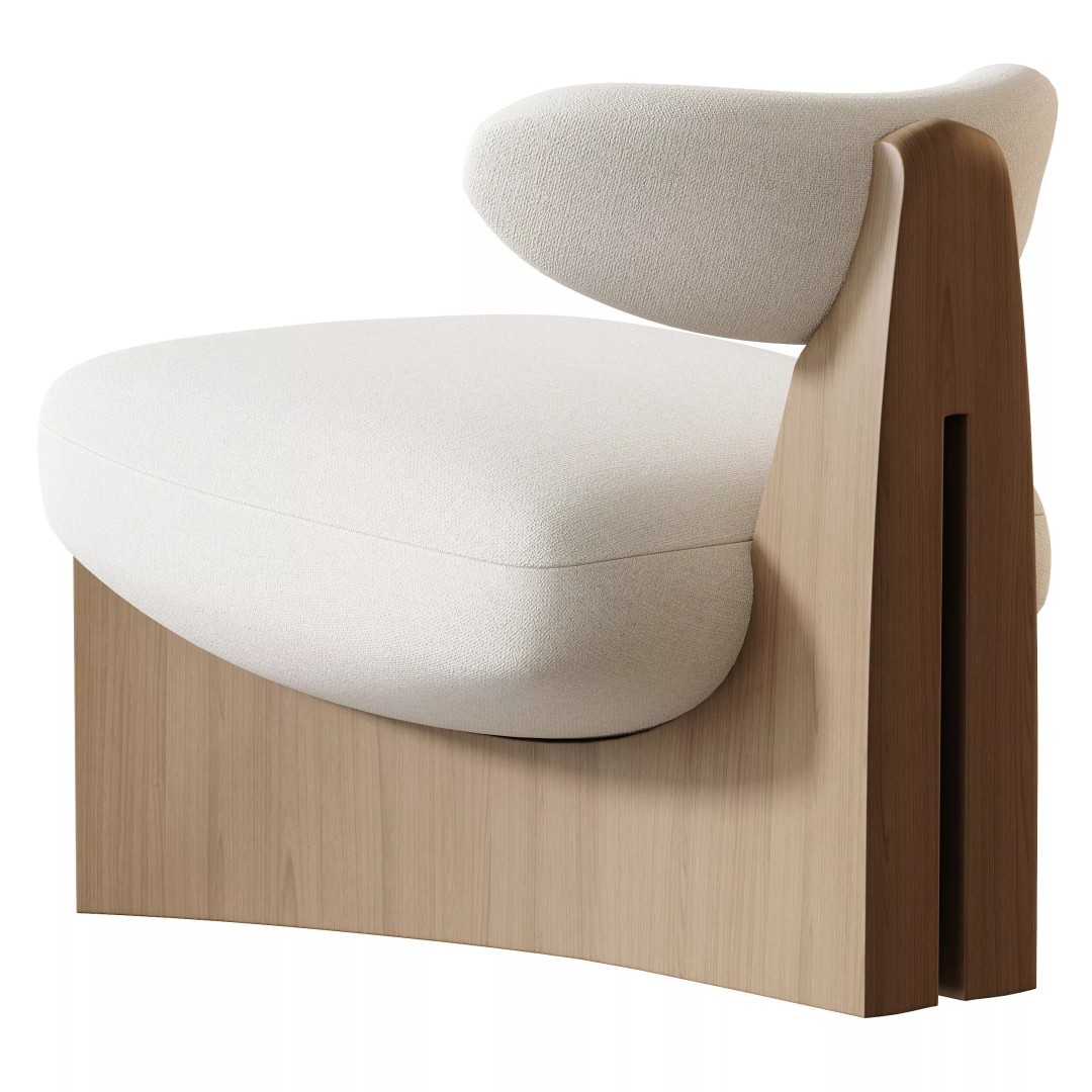 GOBI Armchair 3D Model – Modern Designer Chair, FBX & OBJ - View 14