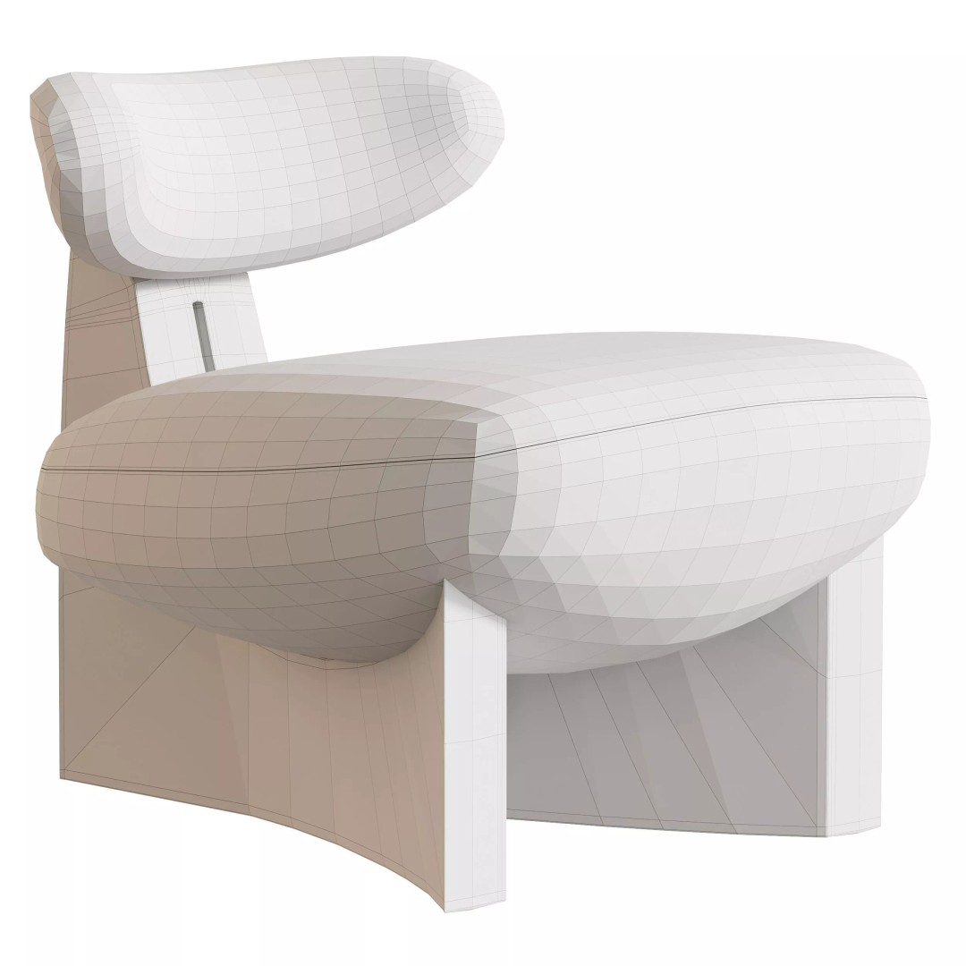 GOBI Armchair 3D Model – Modern Designer Chair, FBX & OBJ - View 15