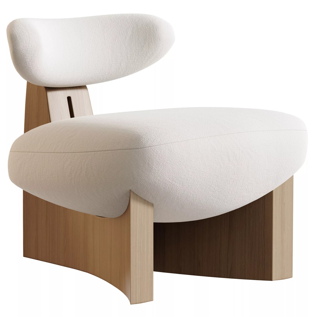 GOBI Armchair 3D Model – Modern Designer Chair, FBX & OBJ - View 3