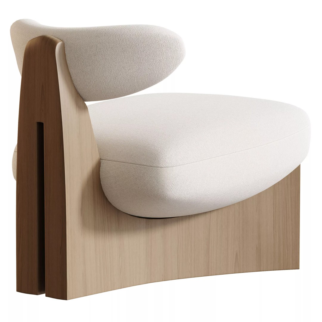 GOBI Armchair 3D Model – Modern Designer Chair, FBX & OBJ - View 7