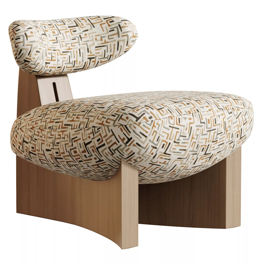GOBI Armchair 3D Model – Modern Designer Chair, FBX & OBJ - View 8