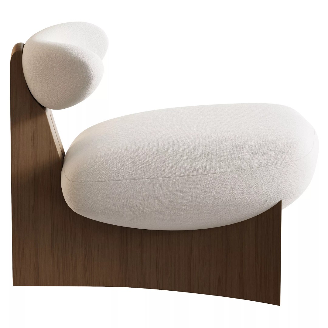 GOBI Armchair 3D Model – Modern Designer Chair, FBX & OBJ - View 9