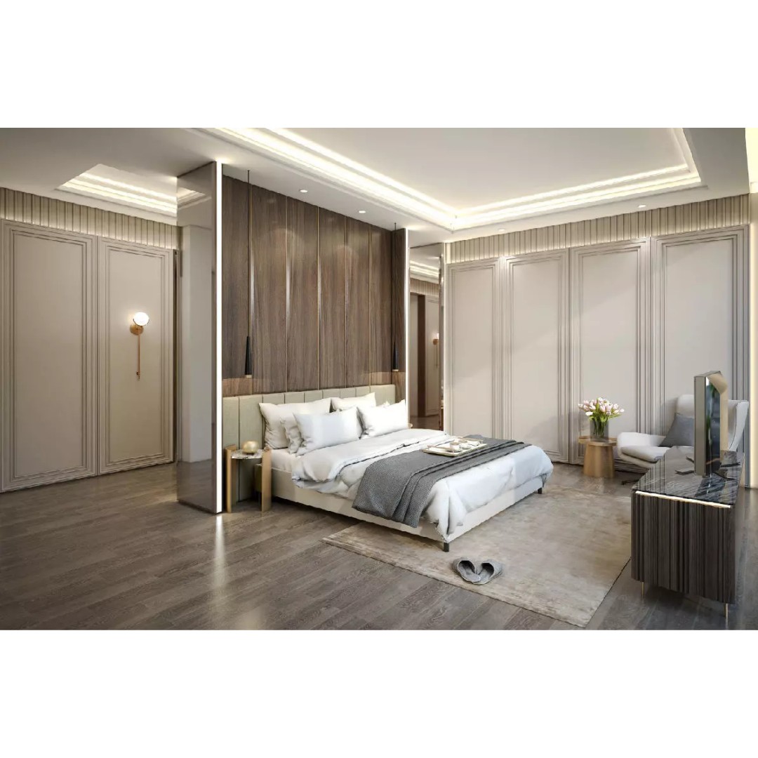 Masculine Modern Bedroom 3D Model – Interior Design Asset, SketchUp - View 2