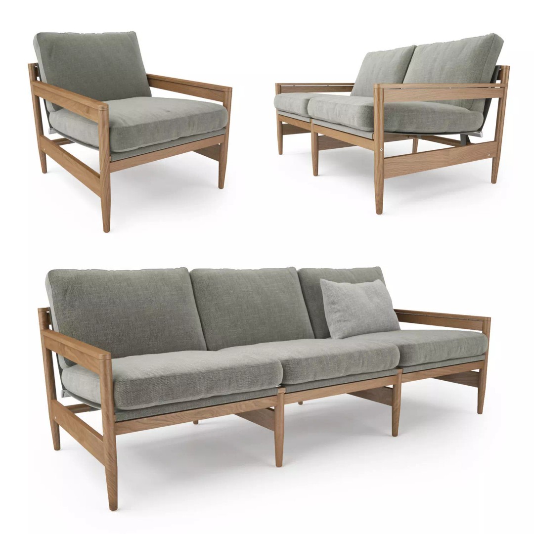 Roda ROAD Sofa Collection 3D Model – High Poly Modern Furniture, FBX, OBJ - View 2