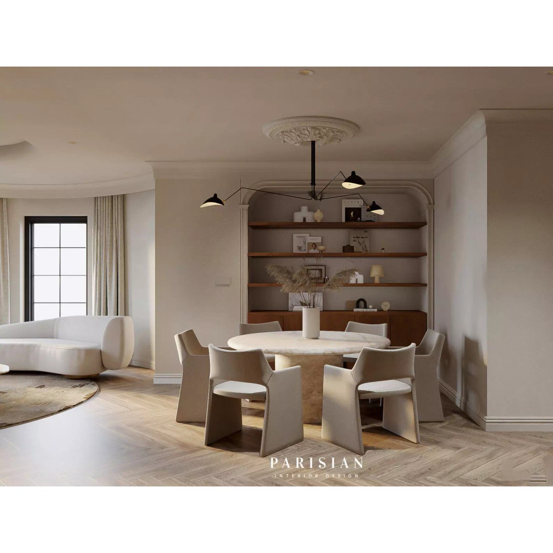 Living Room and Kitchen 3D Model – Low Poly Contemporary Design, Blender