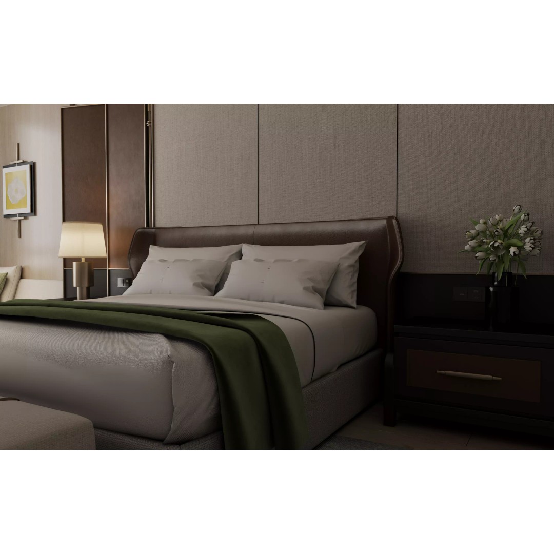 Hotel Bedroom 3D Model – Modern Interior Design, FBX & OBJ Formats - View 10