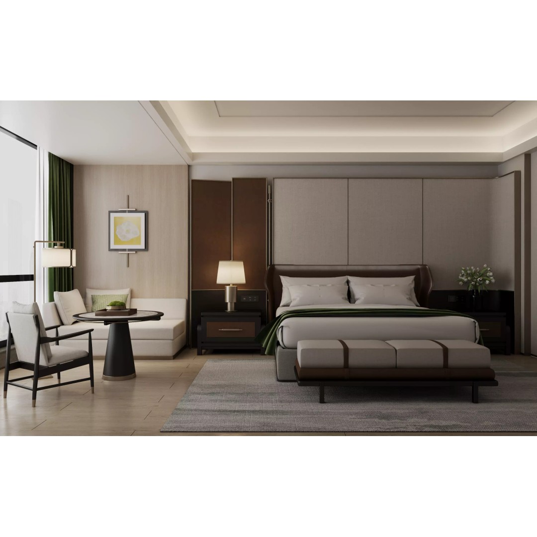 Hotel Bedroom 3D Model – Modern Interior Design, FBX & OBJ Formats - View 2